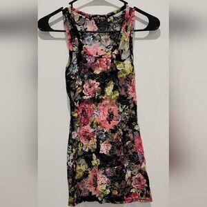 Almost Famous Sheer Lace Tank Top Size - Small